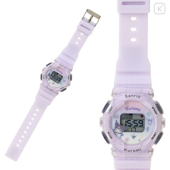 Japan Sanrio Junior Digital Watch - Kuromi - 1