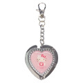 Japan Sanrio Bag Hanger Keychain - Hello Kitty : Heart-shaped Glitter - 1