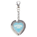 Japan Sanrio Bag Hanger Keychain - Cinnamoroll : Heart-shaped Glitter - 1