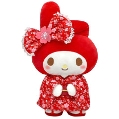 Japan Sanrio Plush Toy (M) - My Melody : Sakura Kimono Red