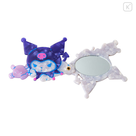 Japan Sanrio Slide Mirror - Kuromi : Couch Potato - 2