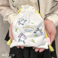 Japan Sanrio Embroidered Drawstring Bag - Pochacco : Couch Potato - 4