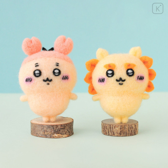 Japan Chiikawa Hamanaka Aclaine Needle Felting Kit - Furuhonya Kani-chan - 3