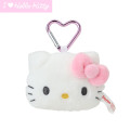 Japan Sanrio Original Face Mascot Holder - Hello Kitty : I Love Hello Kitty Pink Ribbon - 1