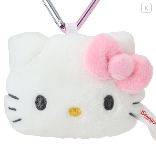 Japan Sanrio Original Face Mascot Holder - Hello Kitty : I Love Hello Kitty Pink Ribbon - 3