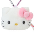 Japan Sanrio Original Face Mascot Holder - Hello Kitty : I Love Hello Kitty Pink Ribbon - 3