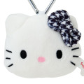 Japan Sanrio Original Face Mascot Holder - Hello Kitty : I Love Hello Kitty Black Ribbon - 3