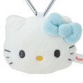 Japan Sanrio Original Face Mascot Holder - Hello Kitty : I Love Hello Kitty Blue Ribbon - 3