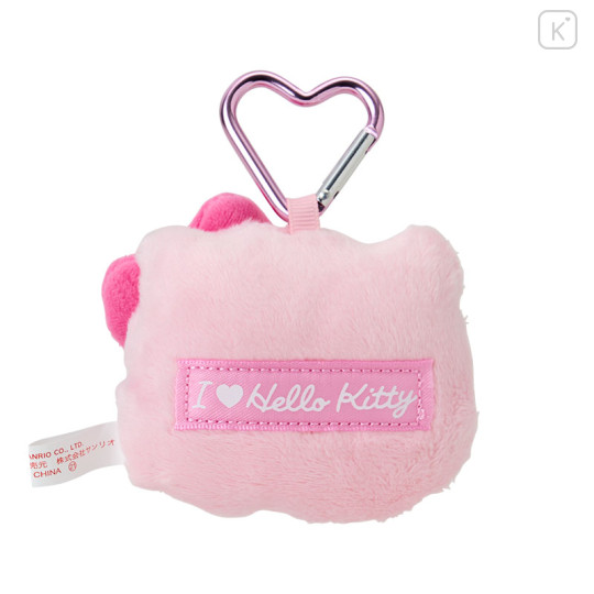 Japan Sanrio Original Face Mascot Holder - Hello Kitty : I Love Hello Kitty Pink - 2