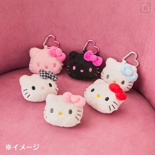 Japan Sanrio Original Face Mascot Holder - Hello Kitty : I Love Hello Kitty Pink - 4
