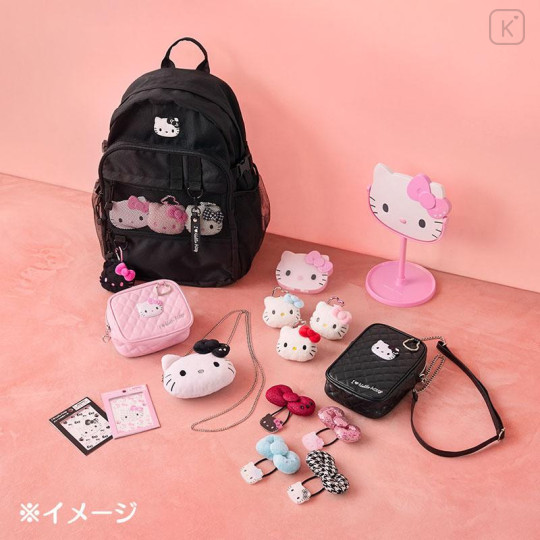 Japan Sanrio Original Face Mascot Holder - Hello Kitty : I Love Hello Kitty Pink - 5