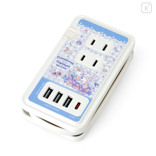 Japan Sanrio Usb & Usb-C Port AC Power Strip - Cinnamoroll & Cogimyun : Dolly Mix - 2