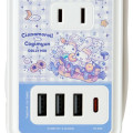 Japan Sanrio Usb & Usb-C Port AC Power Strip - Cinnamoroll & Cogimyun : Dolly Mix - 6
