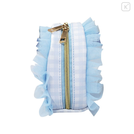 Japan Sanrio Frill Pouch - Cinnamoroll & Cogimyun : Dolly Mix Blue - 3