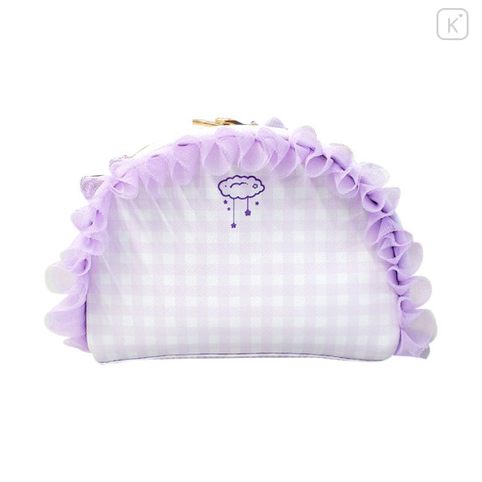 Japan Sanrio Frill Pouch - Cinnamoroll & Cogimyun : Dolly Mix Purple - 2