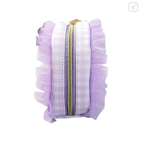 Japan Sanrio Frill Pouch - Cinnamoroll & Cogimyun : Dolly Mix Purple - 3