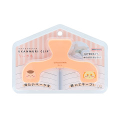 Japan Chiikawa Ukanmuri Book Clip - Kurimanju & Shisa : Orange