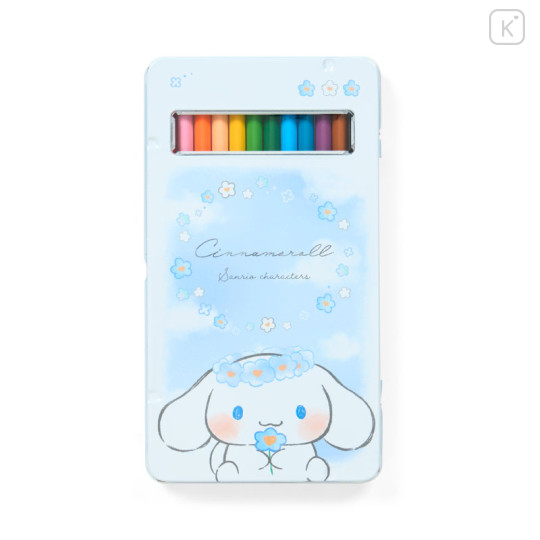 Japan Sanrio 12 Color Colored Pencils with Case - Cinnamoroll - 1