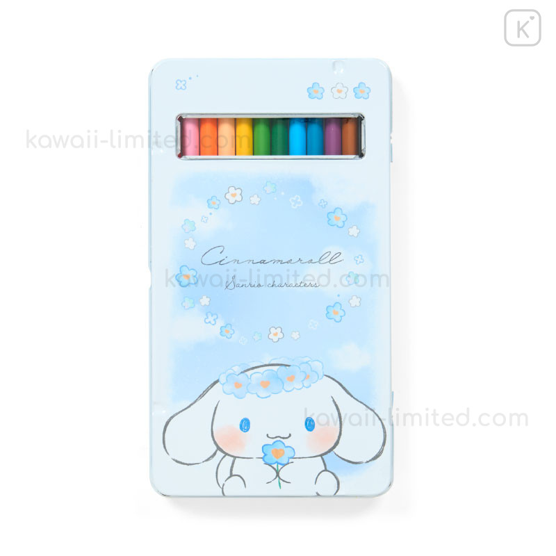 Japan Sanrio 12 Color Colored Pencils with Case - Cinnamoroll