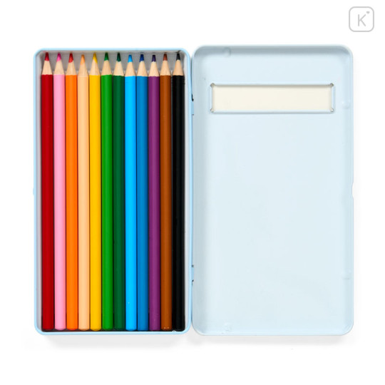 Japan Sanrio 12 Color Colored Pencils with Case - Cinnamoroll - 3