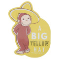 Japan Curious George Vinyl Sticker - Big Yellow Hat - 1