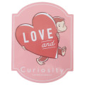 Japan Curious George Vinyl Sticker - Love And Curiosity Pink - 1