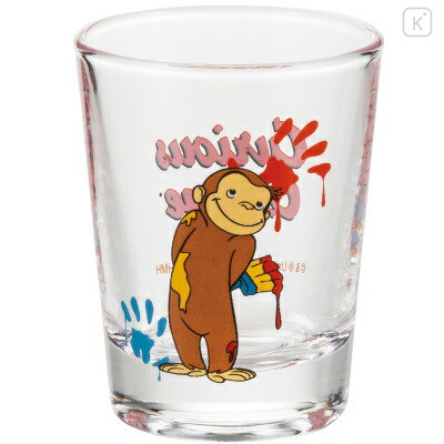 Japan Curious George Mini Glass Tumbler - Painting Red - 1