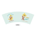 Japan Curious George Clear Plastic Tumbler - Hug Big Yellow Hat Mint - 2