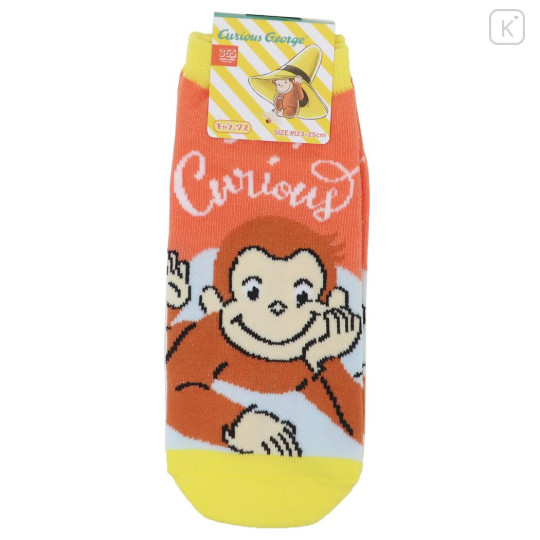 Japan Curious George Socks - Thinking Orange - 1