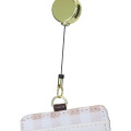 Japan Curious George Pass Case Card Holder & Reel - Little Monkey Yellow Big Hat - 3