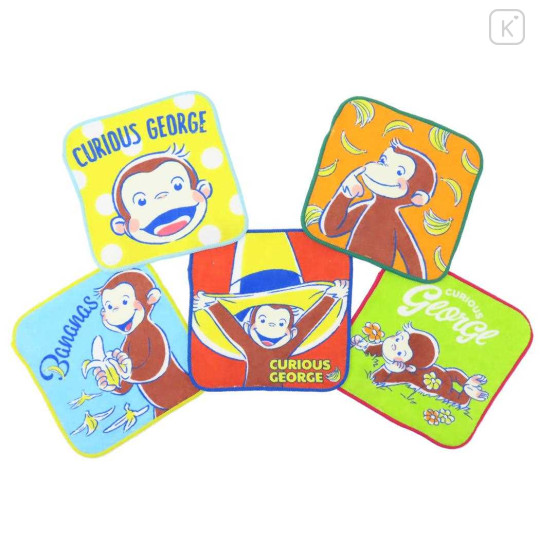 Japan Curious George Petit Towel Handkerchief Set - Happy Monkey - 1