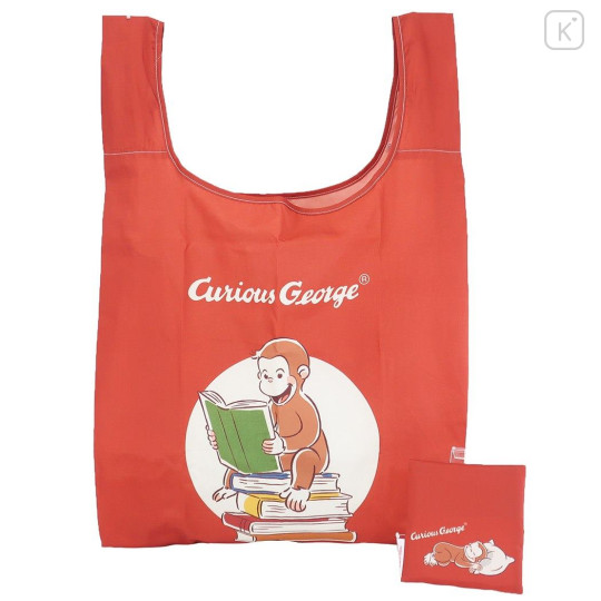 Japan Curious George Eco Bag - Reading Red - 1