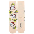 Japan Curious George Crew Socks - Yellow Big Hat Pale Pink - 1
