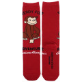 Japan Curious George Crew Socks - Ready For Adventure Red - 1
