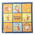 Japan Curious George Handkerchief - Happy Monkey Navy Orange - 1