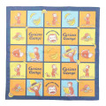 Japan Curious George Bento Lunch Cloth - Happy Monkey Navy Orange Napkin - 1