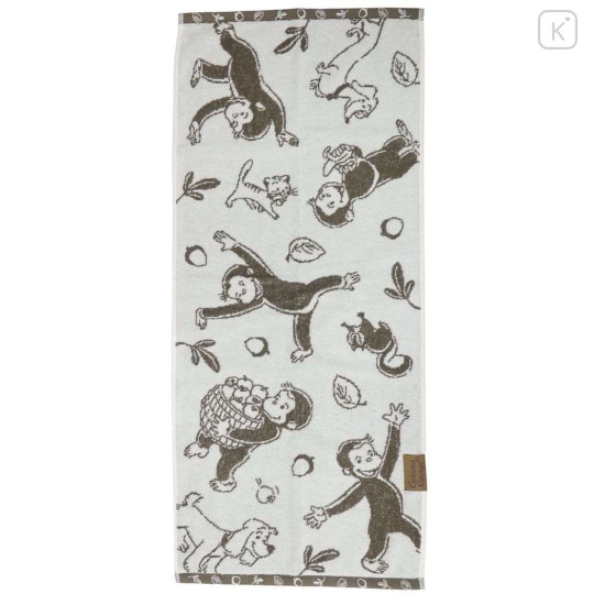 Japan Curious George Jacquard Face Towel - Animal Apple Monochrome - 1