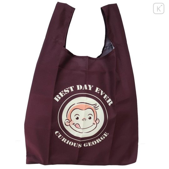 Japan Curious George Eco Bag - Best Day Ever Deep Red - 1