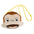 Japan Curious George Plush Pochette - Smile Monkey Face - 1