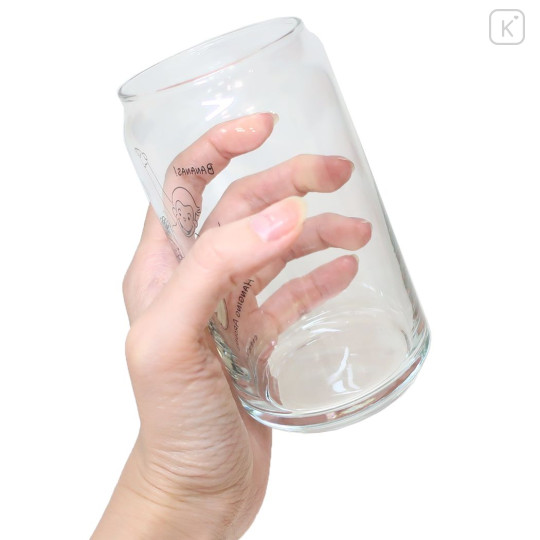 Japan Curious George Glass Tumbler - Can-Shaped Hanging Around Banana - 2