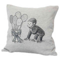 Japan Curious George Seat Cushion - Candy Grey - 1