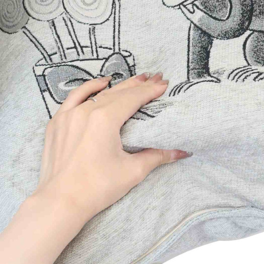 Japan Curious George Seat Cushion - Candy Grey - 3
