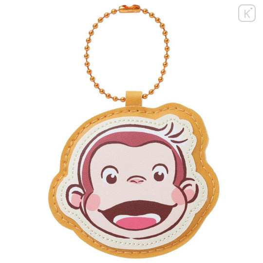 Japan Curious George Name Tag Badge Keychain - Happy Monkey Face - 1