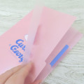 Japan Curious George 3 Pockets A5 Index File - Yellow Big Hat Pink - 3