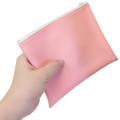 Japan Curious George Clear Flat Mini Pouch - Yellow Big Hat Pink - 2