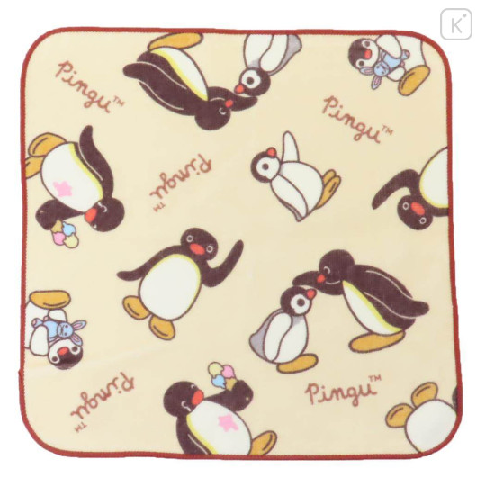 Japan Pingu Mini Towel Handkerchief - Light Orange - 1