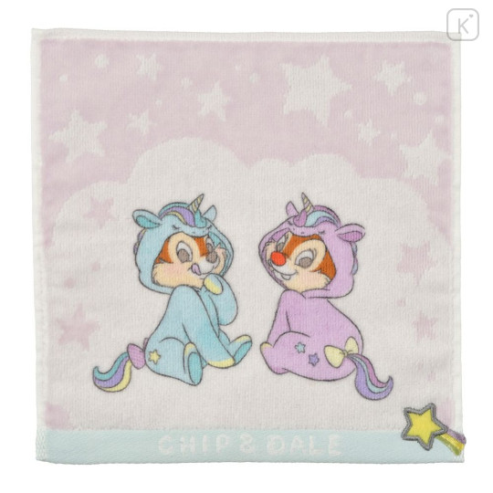 Japan Disney Store Mini Towel Jacquard Handkerchief - Chip 'N Dale Collection Unicorn - 1