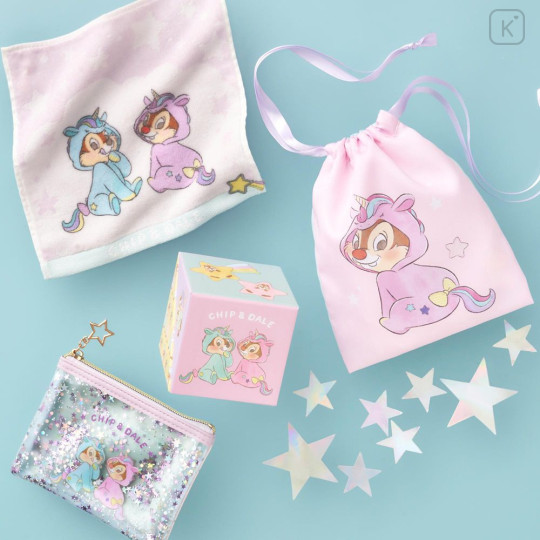Japan Disney Store Mini Towel Jacquard Handkerchief - Chip 'N Dale Collection Unicorn - 6