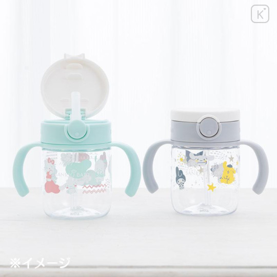 Japan Sanrio Original Richell Straw Mug - Sanrio Baby Colorful - 6