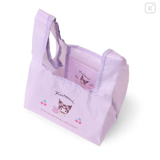 Japan Sanrio Original Lunch Eco Bag - Kuromi - 5